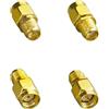 ACONRFTOL 4 Pezzi Adattatore SMA a RP-SMA Maschio a Femmina e Femmina a Maschio per Antenna WiFi FPV Router