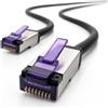 1aTTack.de - 50 m - Cavo patch CAT6a Superflex - Ethernet Gigabit LAN RJ45 CAT6 A 10000 Mbit s SFTP PIMF 500 MHz compatibile con CAT6 CAT5 - nero - 1 pezzo