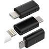 HOYULLI Adattatore Lightning Female a USB C (3 pezzi) per iPhone 16 15 Pro Max per Apple Lighting Cable Connector Type C Adattatore Accessori Caricatore Jack per iPad Compatibile con Samsung S25 S24