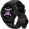 KOSPET TANK S2 GPS Smartwatch Uomo Donna, Resistenza Acqua 5ATM, Bussola/Barometro/Altimetro, 170+ Modalità Sportive, Monitoraggio Sonno, Frequenza Cardiaca e SpO2, Compatibile Android e iOS (Nero)