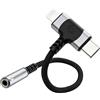 AYHYHLJZJ Adattatore 2 in 1 da USB-C e Lightning a jack USB-C da 3,5 mm - Adattatore AUX Hi-Fi con DAC - Compatibile con iPhone 16/15/14/13, Samsung S24/S23/S21, MacBook, iPad, Pixel