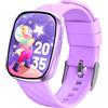PTHTECHUS Smartwatch Bambini - 1.75 Orologio Smartwatch Bambini Fitness Tracker Impermeabile con 100+ Modalità Sportive, Giochi e Contapassi, 4-12 Anni Ragazze e Ragazzi (9D-3S-S60K-Purple)