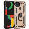 Dedux Cover Google Pixel 4a 5G [Tough Armor Series] Robusto Pannello Posteriore PC AntiGraffio + Paraurti Antiurto TPU + Pratico cavalletto. Oro