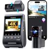 VIOFO A329S 3CH 4K Dashcam anteriore posteriore, 4K+2K+2K 3-lente Dashcam, modalità economia energetica, fotocamera interna 210°, Wi-Fi 6 e controllo app