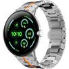 HinZann Cinturino per Google Pixel Watch 5/4/3 45mm - Titanio Arancione | Acciaio Inossidabile, Metallo Cinturini di Ricambio per Uomo Donna, Regolabile, Smartwatch Bracciale
