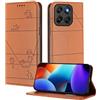 XINYEXIN Custodia in Pelle per Motorola Moto G77/G67/G87 | Marrone, Cover a Libro, Portafoglio, Blocco RFID, Slot per Carte, Chiusura Magnetica, Supporto, Antiurto