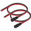 CERRXIAN DC5525 Cavo a trecce di alimentazione, 1 FT 14AWG 5,5 mm x 2,5 mm DC femmina filo nudo cavo di alimentazione aperto, alimentazione CC cavo di riparazione per telecamere di sicurezza CCTV