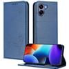 XINYEXIN Custodia per Oppo A6x 4G/5G / Oppo A6 4G/5G /Oppo A6k, Cover a Libro in Pelle PU con Blocco RFID, Slot per Carte, Supporto, Protezione Completa Antiurto - Blu