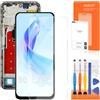 AGCUT Display LCD per Honor 90 lite 5G Display per Honor 90 lite 5G LCD CRT-NX1 Touch Screen Digitazer Assembly con kit di riparazione (nero con cornice, 6.7'')