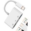 HOYULLI Adattatore USB C a USB (3 in 1) Cavo OTG per iPhone 16 15 Pro per IPad Charge Stick Fotocamera Chiavetta USB Dual Connettore Compatibile con Samsung Galaxy S24 Type-c Maschio Tablet Jack Splitter Cavo