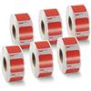 BETCKEY - 6 Rotoli S0929120 Etichette Colorate(Rosso) Compatibile con DYMO S0929120, 25mm x 25mm, 4500 Etichette Multiuso Utilizzo per LabelWriter 450 4XL NON per 550 o 5XL