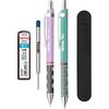 rOtring Tikky - Set penna a sfera e portamine pastello, inchiostro blu (M) | HB 0,7 mm | orchidea e blu mare | astuccio in velluto + ricariche