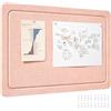 Lifewit Bacheca in feltro decorativa pieghevole e adesiva, 57 x 37,5 cm, alternativa al sughero, ideale per appunti e per l'esposizione murale in ufficio, 20 puntine incluse, Rosa Corallo