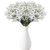 Touosy 18 Pezzi Fiori Artificiali Gypsophila Fiori Finti da Interno Decorazioni Casa con Bottiglia per Feste di Matrimonio Ghirlande Fai da te Composizioni Floreali (Bianco)