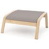 Vinylla Fodera di ricambio per poltrona Ikea Poang (poggiapiedi design 1, cotone, grigio)
