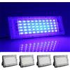 MODOAO Luci di inondazione per esterni, confezione da 4, 50 W, 4800 lm, LED blu, IP66, impermeabili, per cortile, giardino, garage, prato, cortile