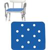 MENURSY Tappetino per sedia da bagno, per panca da doccia, antiscivolo, in schiuma EVA con adesivo per disabili, per anziani e disabili, quadrato, Non incluso Sgabello