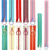 JIASI&JIESY 20 cerniere in resina, chiusura lampo colorata, cerniera a bobina, 20-30 cm, anello in metallo, 10 colori, per sartoria, cucito, artigianato, abbigliamento