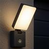 Miratic Applique da Esterno con Sensore di Movimento PIR 3000K LED 10W Luce Bianca Calda 800lm Lampada da Esterno Ideale per Terrazza Balcone Giardino IP65