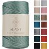 S SENSY Sensy, Cordoncino in poliestere da 5 mm, 95 metri, 100% polipropilene, per macramè, 5 mm, per borse all'uncinetto, macramè, filo all'uncinetto, regalo per maglieria (Saggio)