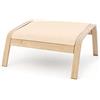 Vinylla Rivestimento di ricambio per poltrona Ikea Poang (poggiapiedi design 1, cotone - beige)
