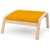 Vinylla - Copripoltrona di ricambio compatibile con sedia Ikea Poäng (poggiapiedi con design 2, poliestere, giallo)