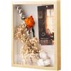 Muzilife Cornice portafoto 3D da riempire con vero vetro oro, 30 x 38 x 2,5 cm, in MDF profondo, cornice per oggetti per foto, bouquet di nozze, opere d'arte fai da te, Shadow Box come regalo per