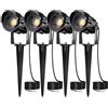 AHOTSUK - Illuminazione per esterni a LED da giardino, faretto da giardino, 7 W, 12 V, 24 V, illuminazione a bassa tensione, impermeabile IP66 LED, per terrazza Corte Ch