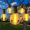 SAEIHGAE Esterno Luci da Giardino Catena Lampadine 45m Esterni Catene G40 Led Lampadine Gazebo Balcone Lucine Esterne Luminose Interno Ghirlanda
