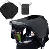 LIBRNTY Tendalini Passeggino Universali,Parasole universale passeggino,Borsa per Passeggino,Universale Regolabile UV 50+ Protezione Solare Parasole Passeggino con Borsa per Passeggino-Nero