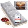 Korn & Kern Manufaktur KORN&KERN Manufaktur , cuscino termico con noccioli di ciliegia, 20 x 50 cm, 800 g, adatto al microonde, cuscino termico naturale con noccioli di ciliegia, motivo a stelle, alternativa alle bottiglie
