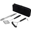 Amig - Kit 3 Accessori per Barbecue - Acciaio Inossidabile - Set Completo di Utensili - Accessori Pratici e Presentazione Curata per Regalo - Mod. AM02