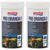 Amtra Pro Oranda Gran 250 ml - Mangime completo in granuli per pesci rossi, Orifiamma e affini, per acqua dolce e salata (Confezione da 2)