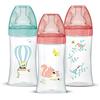 Dodie Dobie, Confezione da 3 Biberon Anticolica Sensation+, Bambina, 270 ml, da 0 a 6 mesi, Tettarella Piatta, Flusso Medio Piccolo