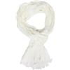 Rotfuchs Sciarpa in cotone, da uomo, effetto stropicciato, tinta unita, colore: bianco (sottile) Made in Germany, bianco, 182 x 20 cm (L x B) (180 x 45 cm)