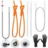 ANOMM 7 Pezzi Kit per Pulizia Degli Scarichi, Stura Lavandino Professionale, Riutilizzabile Spazzola Pulizia Tubi, Molla Sturatubi Spirali per Cucine Bagno Toilette Lavandino Fognature