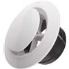NUDVMUCH Griglia di ventilazione rotonda 100 mm - Valvola a disco bianca per tubo di ventilazione, rosetta di ventilazione per bagno, cucina, soffitto, prese d'aria da parete, condizionatori d'aria