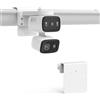 TIUIHU Supporto per grondaia per TP-Link Tapo C246D/C400 (Kit)/C460/C236/C216/C217/C113 telecamera di sorveglianza esterna, supporto in alluminio, antiruggine, bianco
