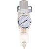 Asabocai Filtro Riduttore di Pressione per Aria Compressa da 1/4, Separatore d'Acqua e Olio per Compressore con Manometro e Raccordi Rapidi, Regolatore di Pressione per Utensili Pneumatici e Verniciatura