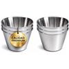 EUROXANTY® | Set di 6 | Mini Stampi per Budini, Pudding, Muffing | Acciaio Inox | Stampi robusti Ideali per Fare Dolci e salati | Stampo per budino | Ø8 cm | Stampo di flanera
