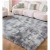MARATIP Tappeto Peloso Soggiorno Tappeti per Grandi Dimensioni Salotto Moderno cameretta Bimba Antiscivolo tappeti,Tappeto colorato morbido e soffice per la camera da letto(grigio chiaro,200 x 300 cm)