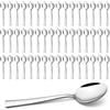 HaWare Cucchiaini da tè in acciaio inox, 48 pezzi, cucchiaini da caffè, cucchiaini da dessert, piccoli cucchiai con manico quadrato per casa, ristorante, hotel, caffè, lucidati, lavabili in