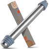 Novent - Mattarello regolabile in acciaio inox, grande, antiaderente, con accessori in metallo, per fondente, con anelli rimovibili in 4 dimensioni, accessori da forno, rolling pin per pizza, biscotti