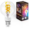 DiCUNO Lampadine Edison Wi-Fi E27, Compatibile con Alexa e Google Home, Lampadina vintage Wi-Fi LED, G80 5W Multicolore 2700K-6500K RGBCW, 450LM, Nessun Hub Richiesto, 1 Pezzo