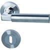 Alpertec Solid Alpertec 2-R cromo/satinato a colori in acciaio inox BB per stanza porte pulsante set maniglia porta guarnizioni, 88028400C