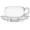 Ichendorf Milano Tazzina Caffè con Piattino, Collezione Kamakura, 16 cl, Vetro Borosilicato, Fatto a Mano