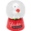 Sheepworld Sfera da sogno con motivo portafortuna, sfera di neve con glitter, altezza 6,5 cm, regalo, portafortuna, Capodanno | 70105