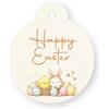 Mopec X143.3 Confezione 24 Biglietti Sfera Bianca Happy Easter Ø4 cm