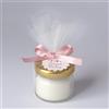 Mopec HA5.02 Confezione 6 Candele 20 gr. Gelsomino con coperchio dorato e biglietto rosa Sweet Baby Ø4cm.x6cm.