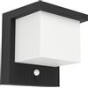 Eglo Solar lampada da parete esterna Frigento, 700 lumen, luce decorativa | solare con sensore di movimento, LED, plastica nero-bianco, illuminazione calda, IP44